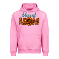 Fuchsia Pink Blessed Mom Urban Hoodie - BundleAndBundleShop