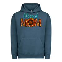 Pigment Midnight Navy Blessed Mom Urban Hoodie - BundleAndBundleShop