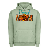 Pigment Oil Green Blessed Mom Urban Hoodie - BundleAndBundleShop