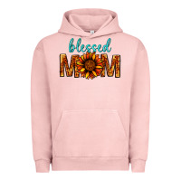 Pigment Salmon Blessed Mom Urban Hoodie - BundleAndBundleShop