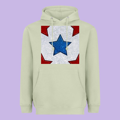 Glitter 4th Of July Seamless Pattern Heavyweight Hoodie Designed By Bundleandbundleshop