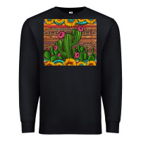 Black sunflowers turquoise serape cactus tumbler Premium Sweatshirt - Artiststas