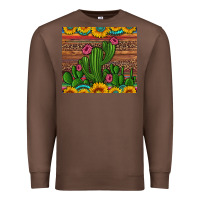 Chestnut sunflowers turquoise serape cactus tumbler Premium Sweatshirt - Artiststas