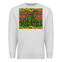 Dove Grey sunflowers turquoise serape cactus tumbler Premium Sweatshirt - Artiststas