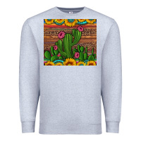 Heather Grey sunflowers turquoise serape cactus tumbler Premium Sweatshirt - Artiststas