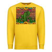 Lemon sunflowers turquoise serape cactus tumbler Premium Sweatshirt - Artiststas