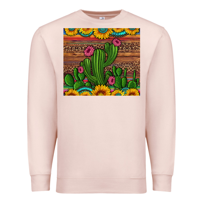 Sunflowers Turquoise Serape Cactus Tumbler Premium Sweatshirt by Artiststas | Teevron