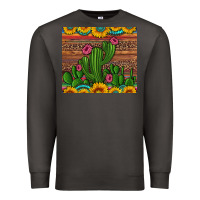 Smoke sunflowers turquoise serape cactus tumbler Premium Sweatshirt - Artiststas