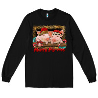 Black merry pig mas Long Sleeve Tee - RanaPortraitStore