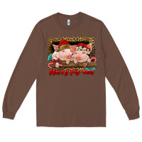 Chestnut merry pig mas Long Sleeve Tee - RanaPortraitStore