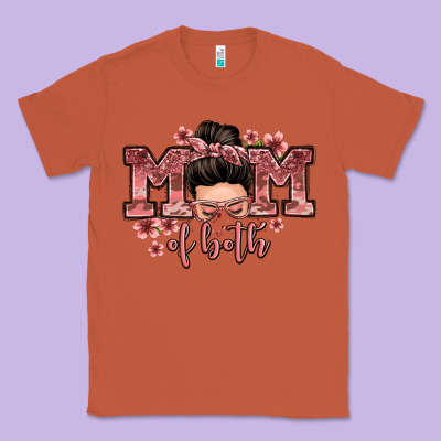 Mom Of Both Messy Bun Classic Tee Designed By Zillion Design Studio