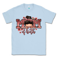 Dusty Blue mom of both messy bun Classic Tee - Zillion Design Studio