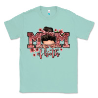 Seafoam mom of both messy bun Classic Tee - Zillion Design Studio