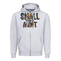 Heather Grey small business aunt Zipper Hoodie - CowhideDigitalArt