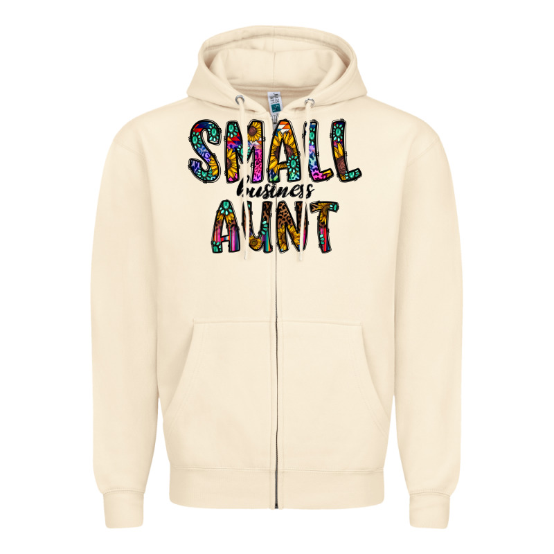 Small Business Aunt Zipper Hoodie by CowhideDigitalArt | Teevron