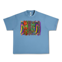 Pebble Blue Mardi Gras Brushstrokes Urban Heavy Tee - RanaPortraitStore