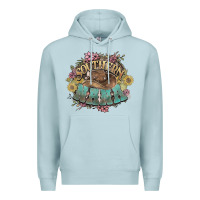 Blue Mist southern nana western flowers Premium Hoodie - NancyCooperArtShop