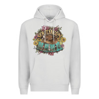 Dove Grey southern nana western flowers Premium Hoodie - NancyCooperArtShop