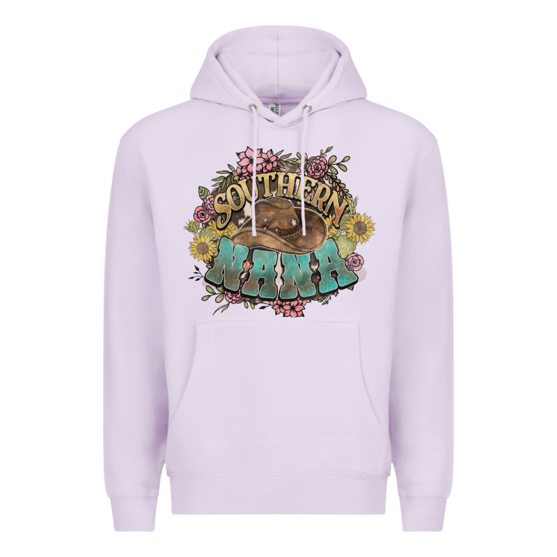 Southern Nana Western Flowers Premium Hoodie by NancyCooperArtShop | Teevron