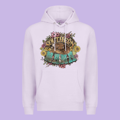 Southern Nana Western Flowers Premium Hoodie Designed By Nancycooperartshop