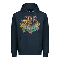 Navy southern nana western flowers Premium Hoodie - NancyCooperArtShop