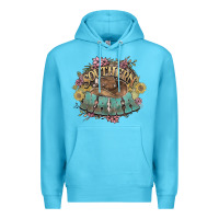 Ocean Blue southern nana western flowers Premium Hoodie - NancyCooperArtShop