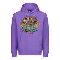 Purple southern nana western flowers Premium Hoodie - NancyCooperArtShop