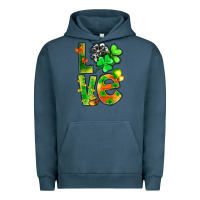 Pigment Midnight Navy St.Patrick Love With Clover Urban Hoodie - BundleAndBundleShop