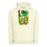 Pigment Pistachio St.Patrick Love With Clover Urban Hoodie - BundleAndBundleShop