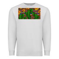 Dove Grey sunflowers and cactus license plate Premium Sweatshirt - Artiststas