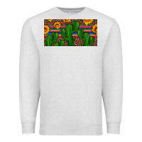 Oatmeal Heather sunflowers and cactus license plate Premium Sweatshirt - Artiststas
