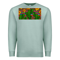 Seafoam sunflowers and cactus license plate Premium Sweatshirt - Artiststas