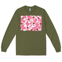 Army Green distressed strawberry milkshake cowhide Long Sleeve Tee - RanaPortraitStore