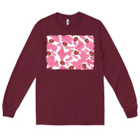 Burgundy distressed strawberry milkshake cowhide Long Sleeve Tee - RanaPortraitStore