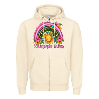 Sandshell summer vibes  rainbow Zipper Hoodie - HRA Design Shop