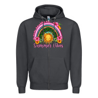 Smoke summer vibes  rainbow Zipper Hoodie - HRA Design Shop
