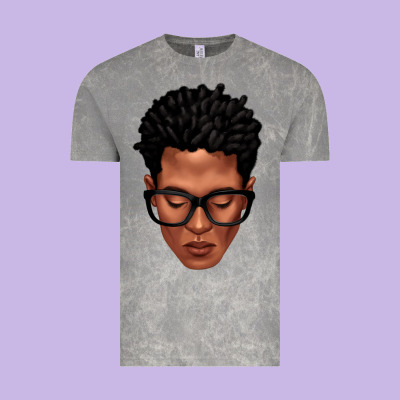Black Man Portrait Vintage Tee Designed By Texasbilliewilder