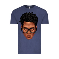 Vintage Denim black man portrait Vintage Tee - texasbilliewilder
