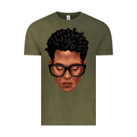 Vintage Olive black man portrait Vintage Tee - texasbilliewilder