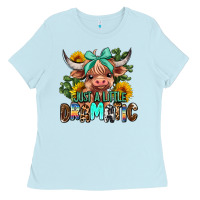 Baby Blue just a little dramatic Ladies Tee - AdoDesignShop