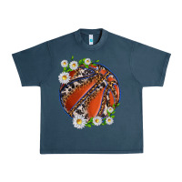 Midnight Navy basketball with patterns and daisies Urban Heavy Tee - texasbilliewilder