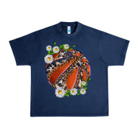 Navy basketball with patterns and daisies Urban Heavy Tee - texasbilliewilder