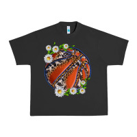 Pigment Black basketball with patterns and daisies Urban Heavy Tee - texasbilliewilder