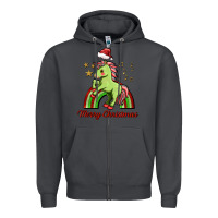 Smoke merry christmas unicorn Zipper Hoodie - FaDigitalArtStudio