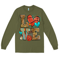 Army Green love basketball Long Sleeve Tee - Zillion Design Studio