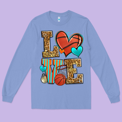 Love Basketball Long Sleeve Tee Designed By Zillion Design Studio
