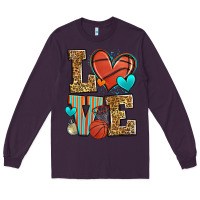 Plum love basketball Long Sleeve Tee - Zillion Design Studio
