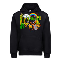 Black St. Patrick's Love Nurse Urban Hoodie - BundleAndBundleShop