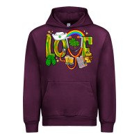 Mauve Wine St. Patrick's Love Nurse Urban Hoodie - BundleAndBundleShop