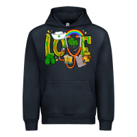 Navy St. Patrick's Love Nurse Urban Hoodie - BundleAndBundleShop
